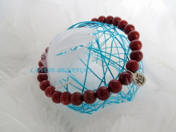 Bracelet Perle Jaspe Rouge