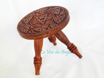 Petite table d'autel ronde Pentagramme