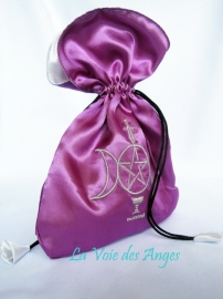 Bourse satin violet wicca