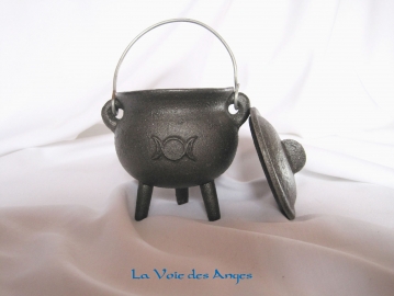 Chaudron : Triple Lune en fonte