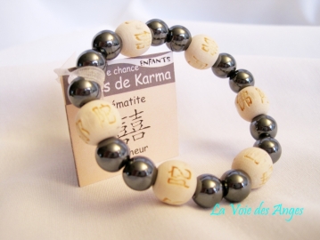 Bracelet karma Enfant Hématite