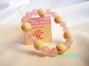 Bracelet karma Enfant Quartz Rose