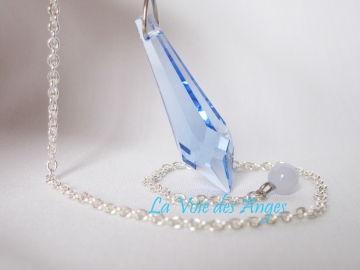 .Pendule Cristal 24 facettes Saphir Médium : Vishudda