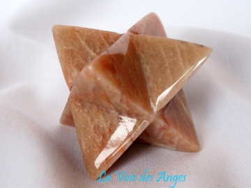 Etoile Merkaba Pierre de Lune - 6 cm