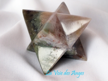 Etoile Merkaba Jaspe fantaisie - 6 cm