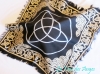 Nappe d'Autel : Triquetta et Motifs Dorés (60cm)