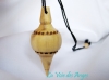 .Pendule Boule en Buis gravé