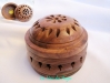 .Porte encens boite bois ronde